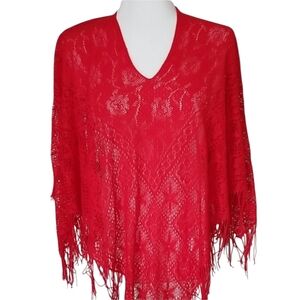 Tabloid Red Shawl